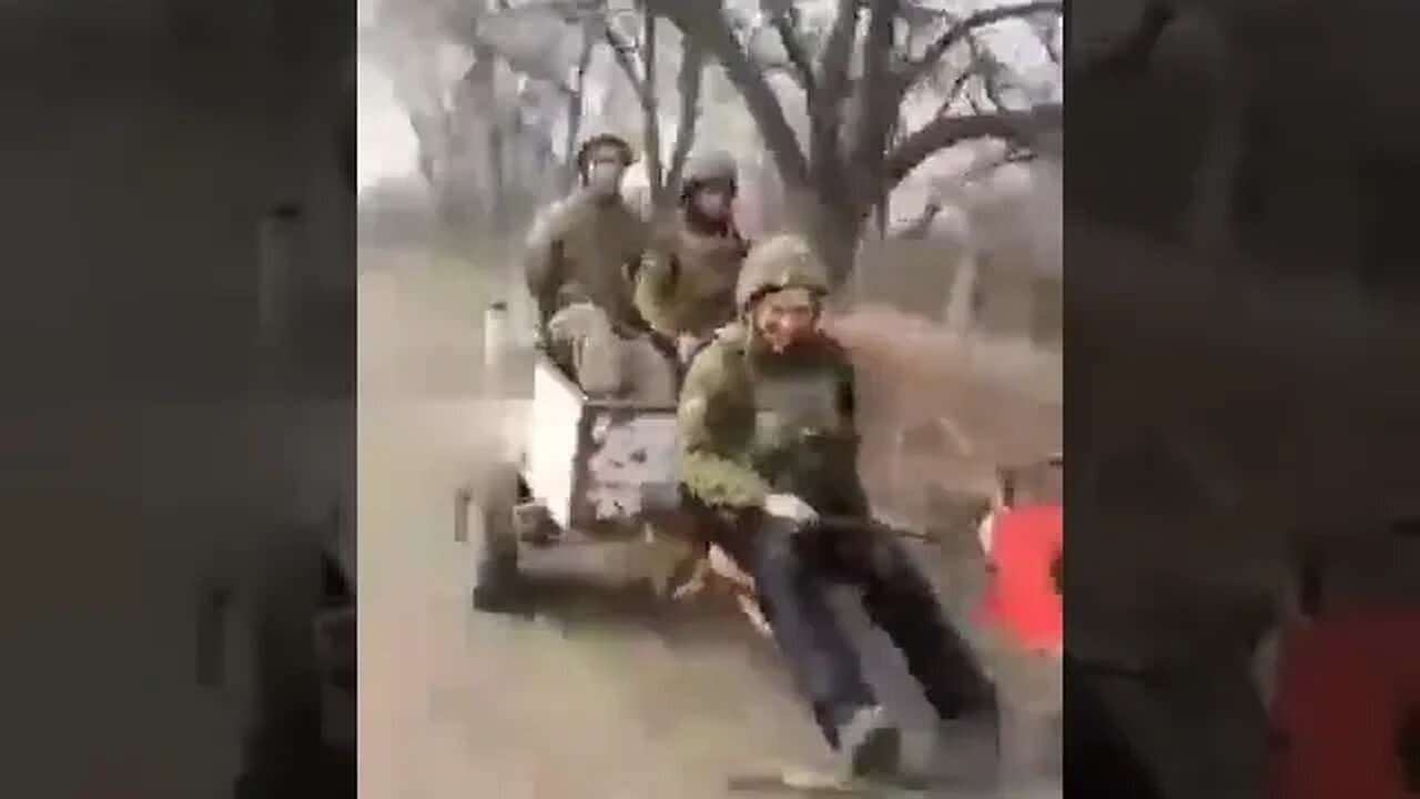 Ukraine forces have to resort to this cuz USA cant send them tank.