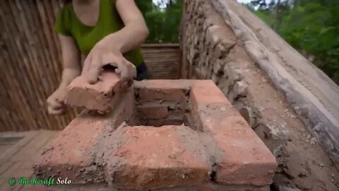 90 # Day # Alone # # Building # Log # Cabin # with # Grass # Roof # And # a # Swimming # Pool