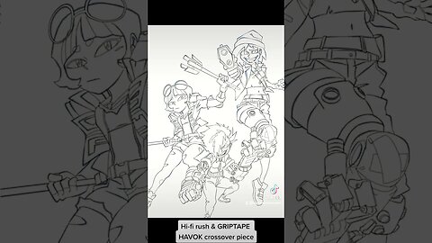 #shorts Ha-Vok Rush! #hifirush #griptapehavok #crossover #mecha #robotic #cyborg #girls #android