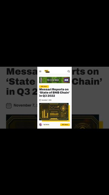MESSARI GOOD NEWS FOR BNB CHAIN BNB NEWS BNB COIN #bnb #bnbcommunity #bnbnews #altcoin #binancecoin