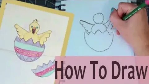 How To Draw A Baby Chick In An Egg ( Beginner)