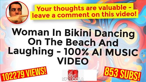Woman In Bikini Dancing On The Beach And Laughing - 100% AI MUSIC VIDEO