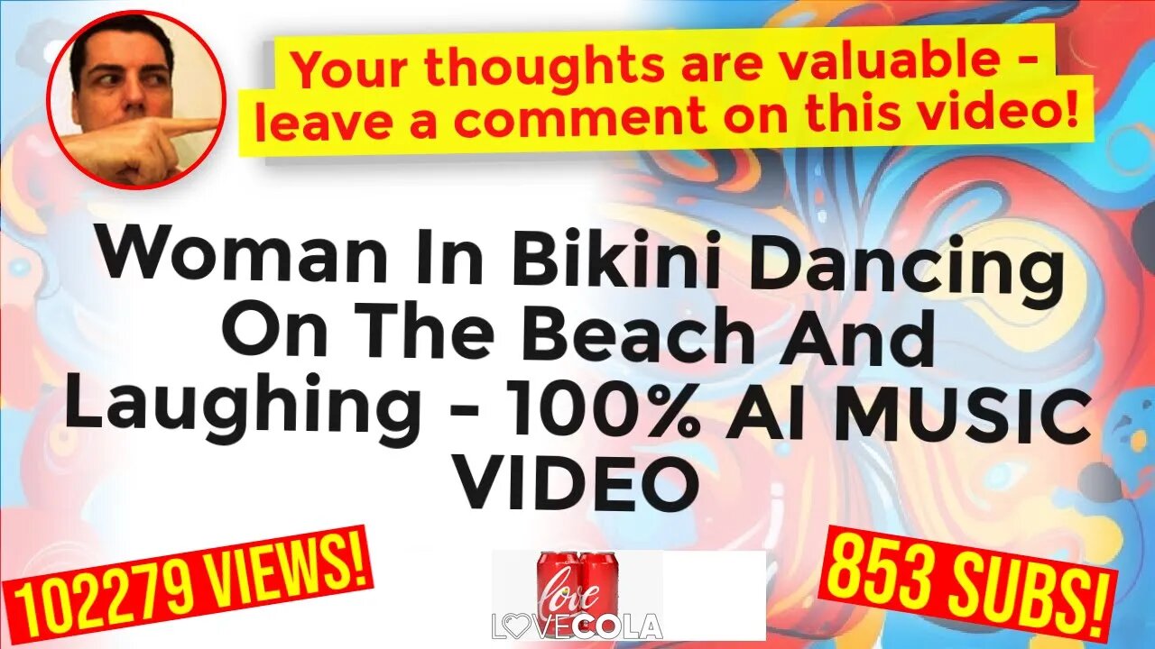 Woman In Bikini Dancing On The Beach And Laughing - 100% AI MUSIC VIDEO