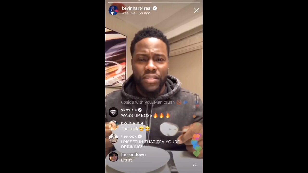 Kevin Hart Roasts The Rock on IG Live