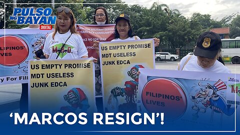 Grupong ayaw ng digmaan, nagtipon para ipanawagan na bumaba na sa pwesto si BBM