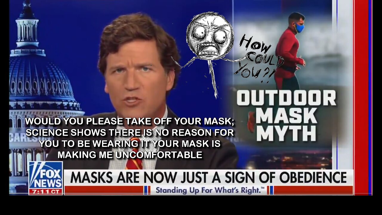 2021 APR 27 Tucker Carlson Kills the Woke Leftist Drones Myth on Masks and making kids wear them