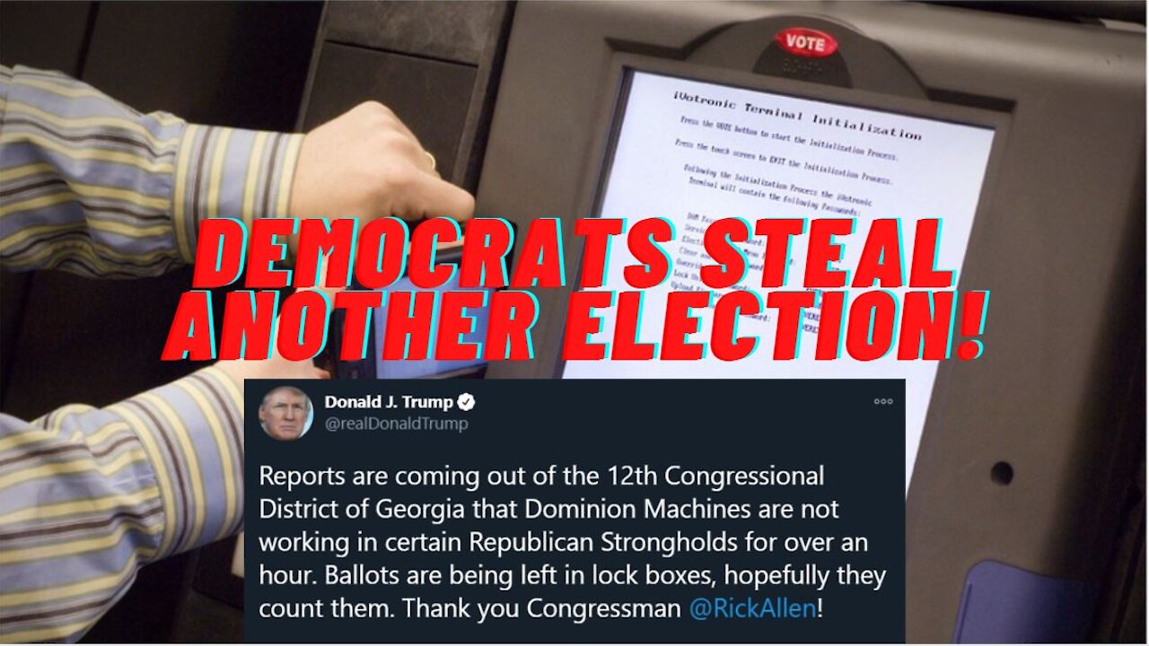STOLEN ELECTION! Dominion Voting Machines "Go Down" In Georgia Republican Precincts.