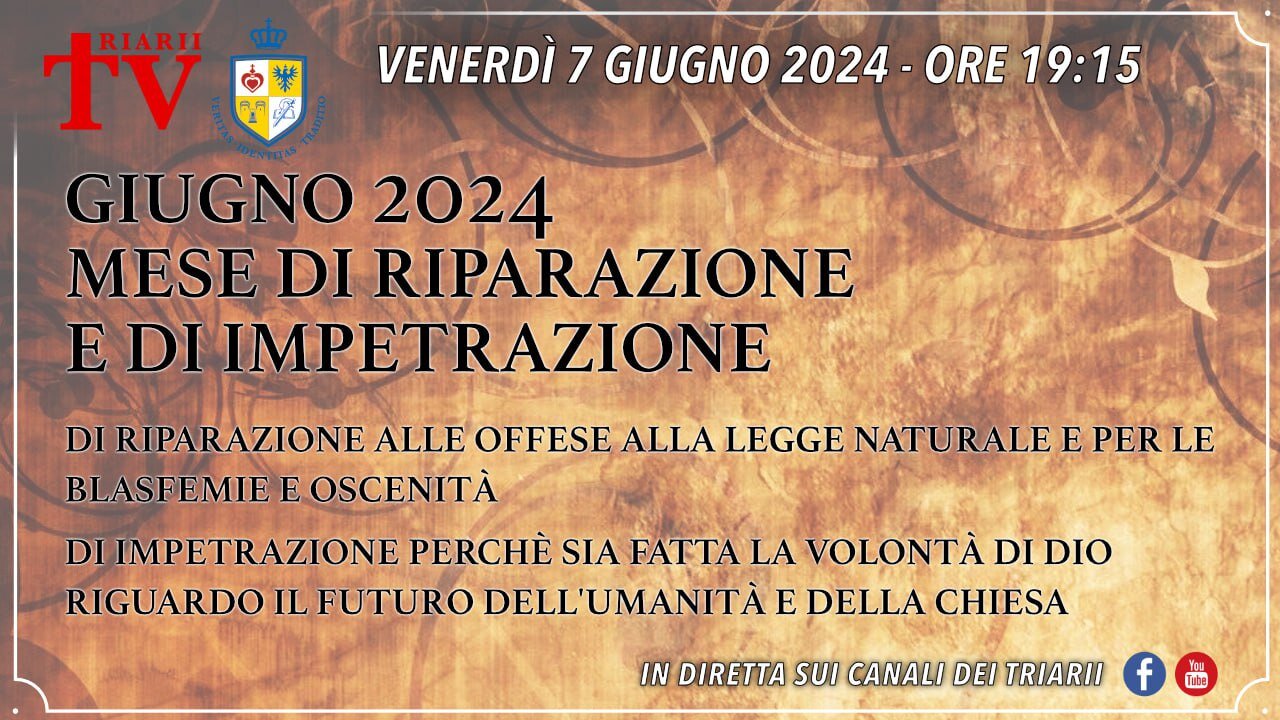 GIUGNO 2024, MESE DI RIPARAZIONE E DI IMPETRAZIONE