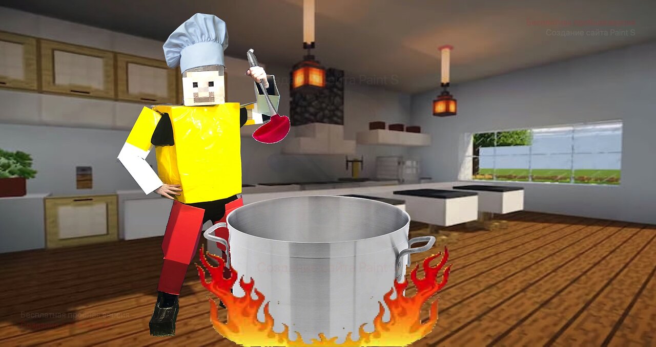 Minecraft. Cooking Soup From Schweppes, Chupa-Chups, Felt-Tip Pens and Balloons