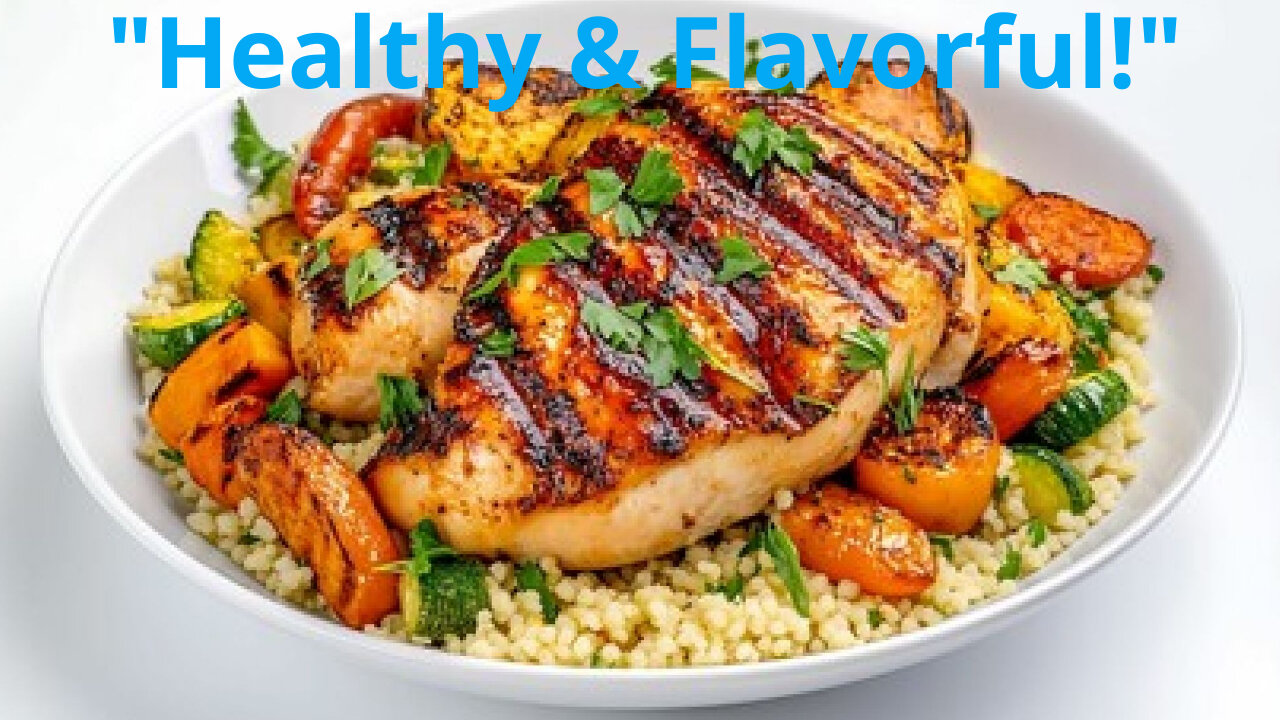 "Qatari Grilled Chicken with Couscous & Veggies | Healthy, Flavorful, and Easy Recipe!"