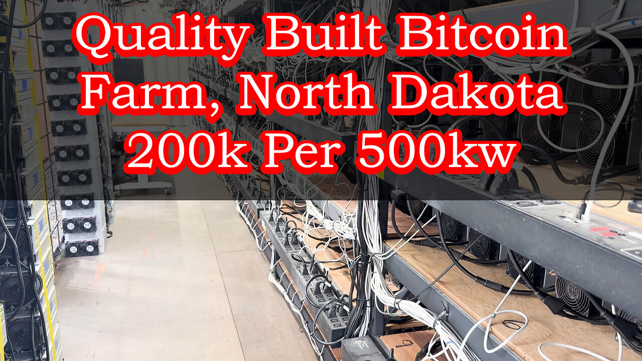 Quality Built Bitcoin Farm in North Dakota, Cold State, 3.2KWH, Good Price