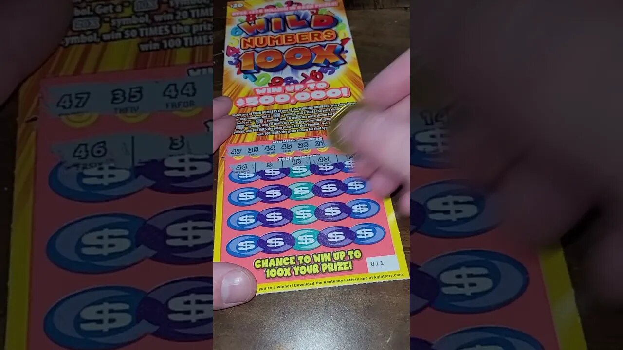 Wild Numbers 100X Scratch Off Lottery Tickets!