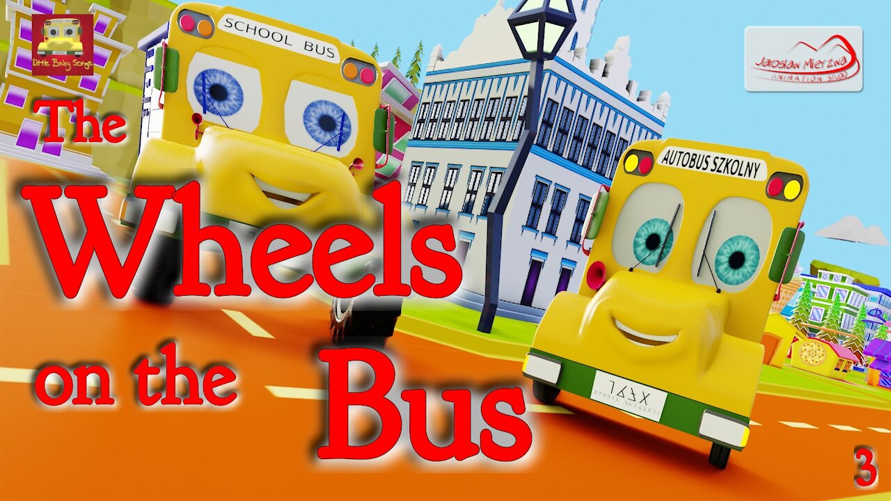 Wheels on the Bus 3|Nursery Rhymes & Kids Songs