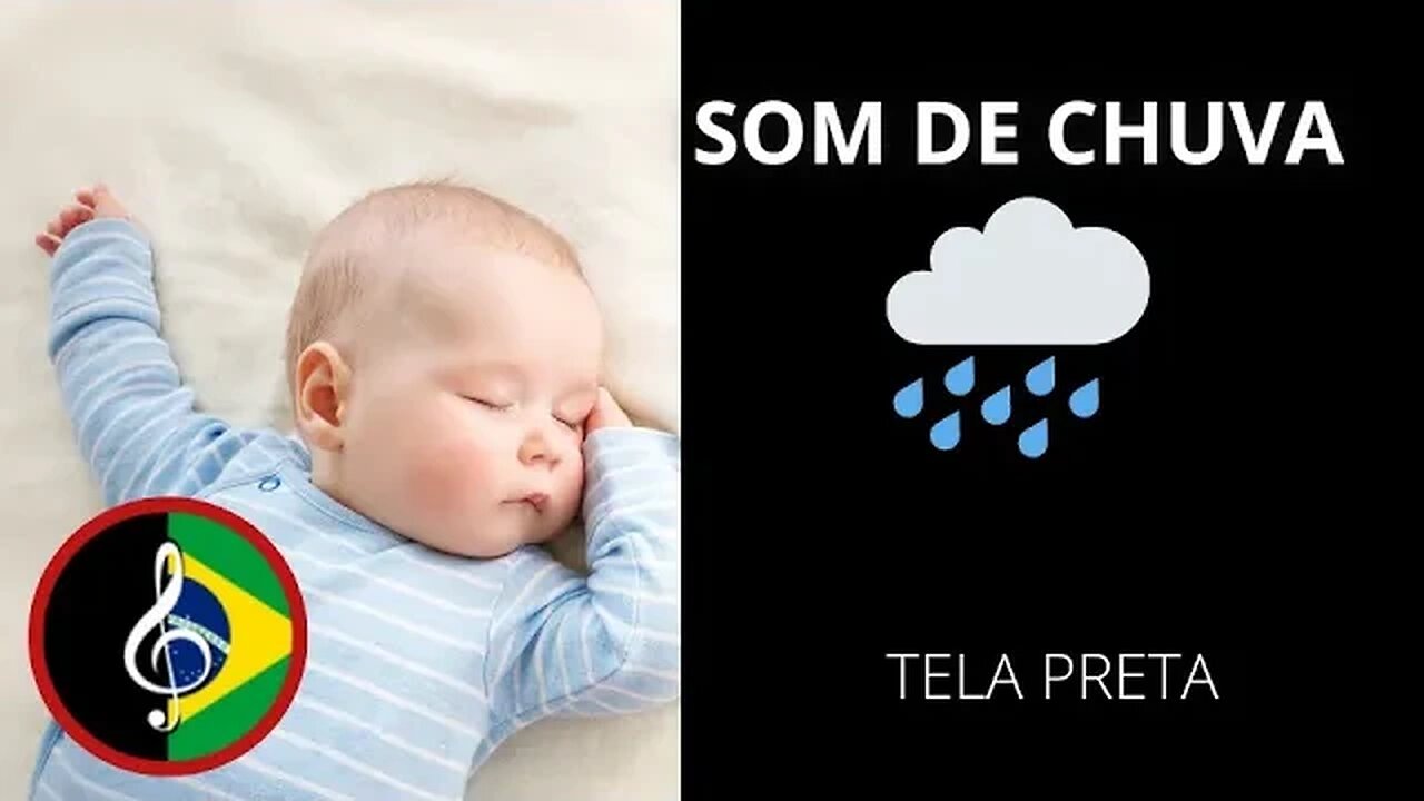 RUÍDO BRANCO - Bebê Dorminhoco - 🌧️ som de chuva 🌧️ sem anúncios no meio - TELA PRETA