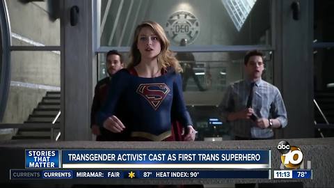 Transgender activist cast as superhero