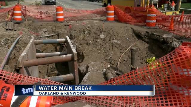 Water recedes, cleanup continues after east side water main break