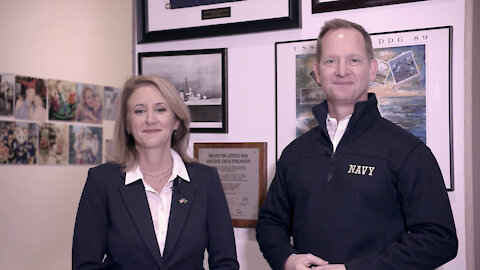 03/03/2021 Vice Admiral John Mustin and his wife Kim Mustin.