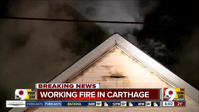 House fire in Cincinnati's Carthage neighborhood sends 2 to hospital