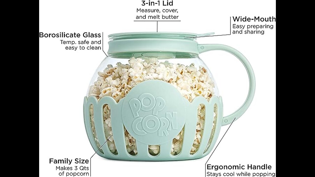 Upgrade your snack game with the Ecolution Micro-Pop Microwave Popcorn Popper!