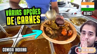 COMIDAS INDIANAS para NÃO-VEGETARIANOS! Reagindo a COMIDAS DE RUA INDIANAS | Veja Aqui Reacts