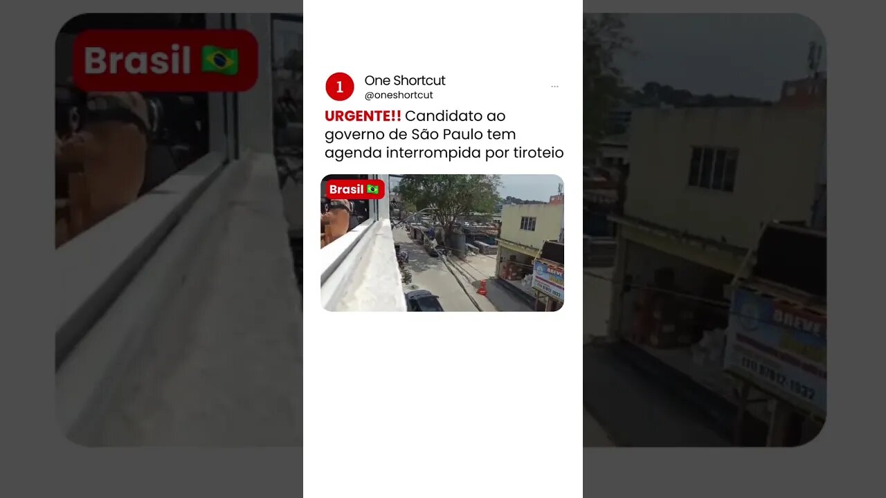 URGENTE!! Tiroteio é registrado durante a campanha do Candidato Tarcísio de Freitas #saopaulo #news