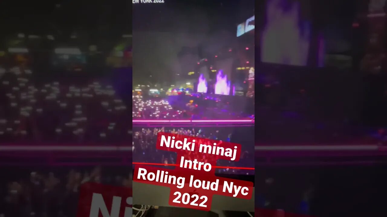 Nicki minaj rolling loud nyc 2022 intro!! #nickiminaj #rollingloud #hiphop #rollingloudnyc #barbie