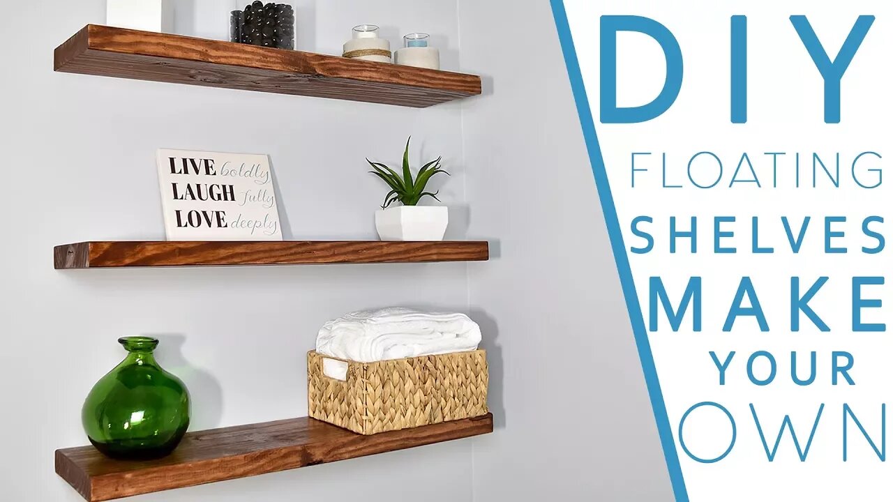 Easy DIY FLOATING SHELVES No bracket | DIY CREATORS