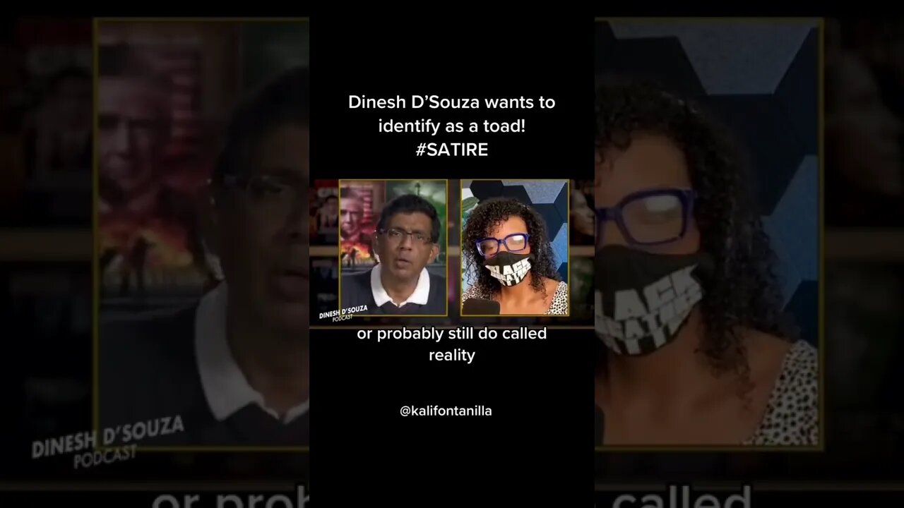 Dinesh D’Souza wants to be a TOAD! #satire #shorts