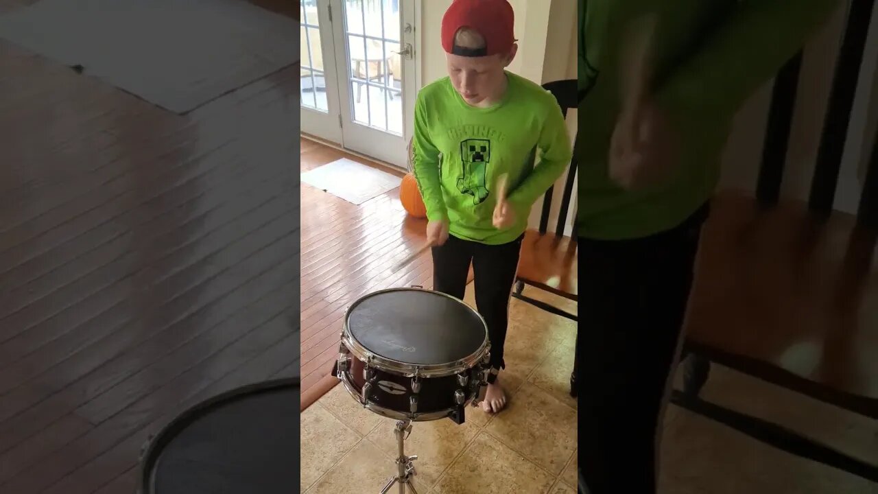 My Son Starts his Drumming Journey! Practicing the Drums!