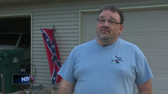 Howard man decides to move Confederate flag indoors