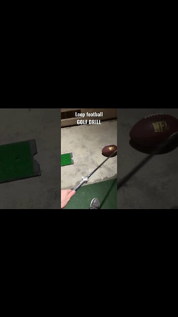 Over the top football golf drill #golf #shorts #trainingaids #golfdrills