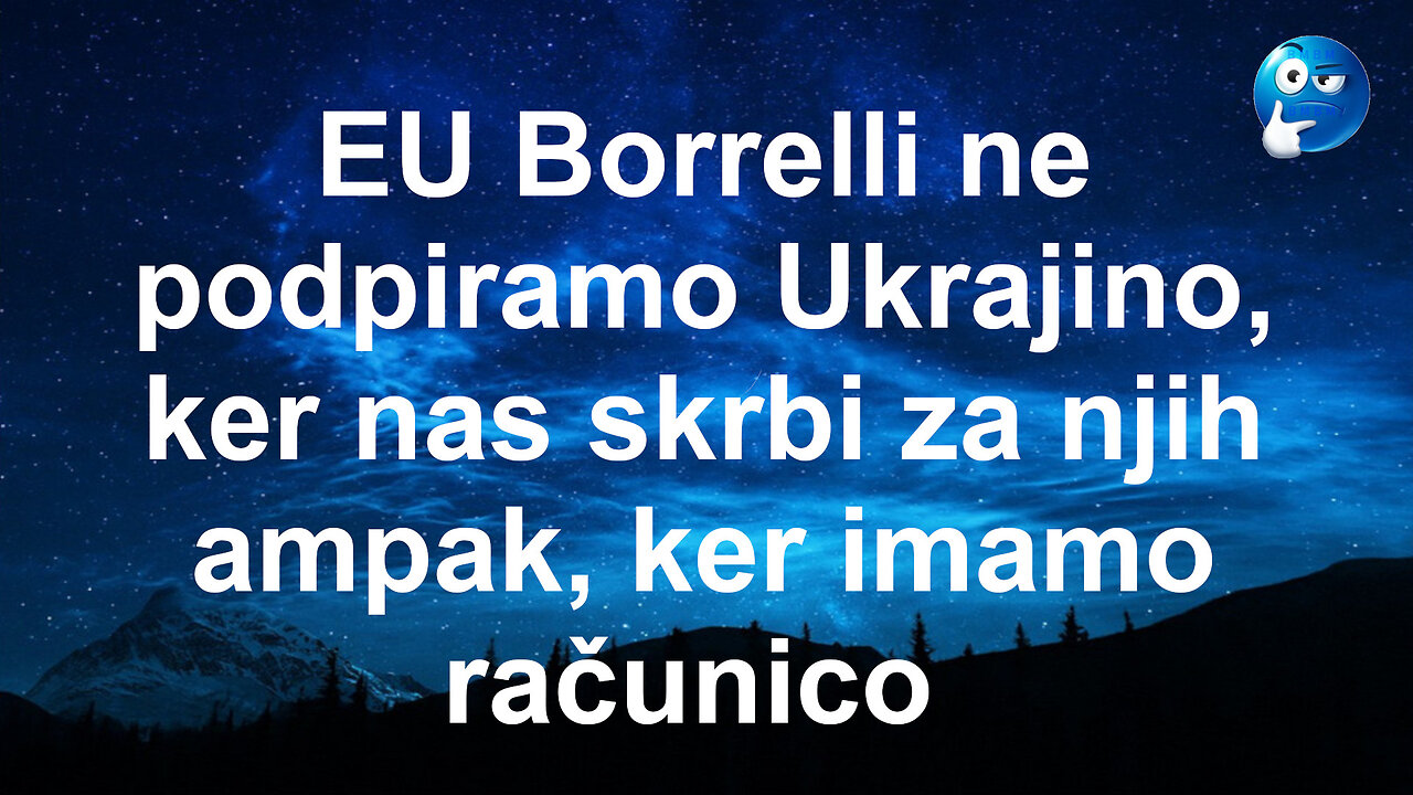 EU Borrelli nas usoda Ukrajincev v bistvu ne zanima