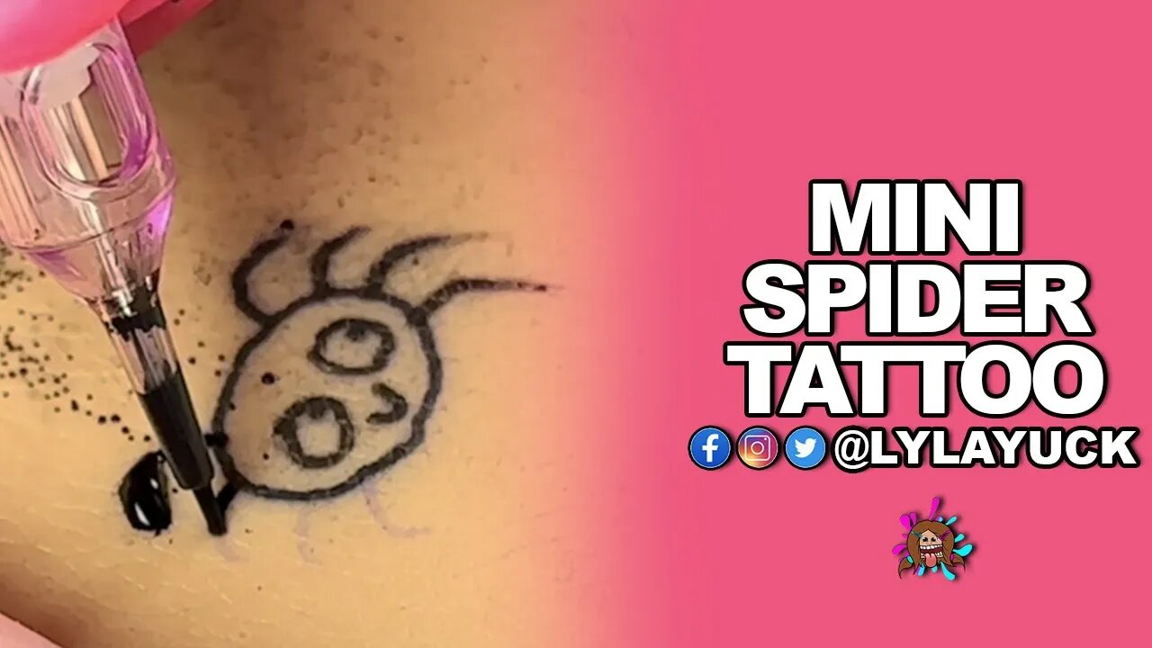 Small Spider Tattoo Close Up Free Stencil Pack