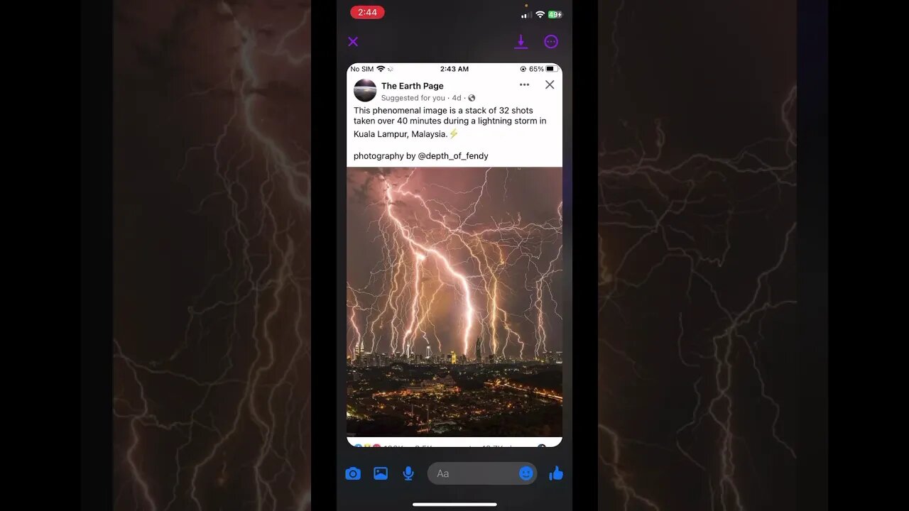 Most Insane Lightning Image Ever! 😲