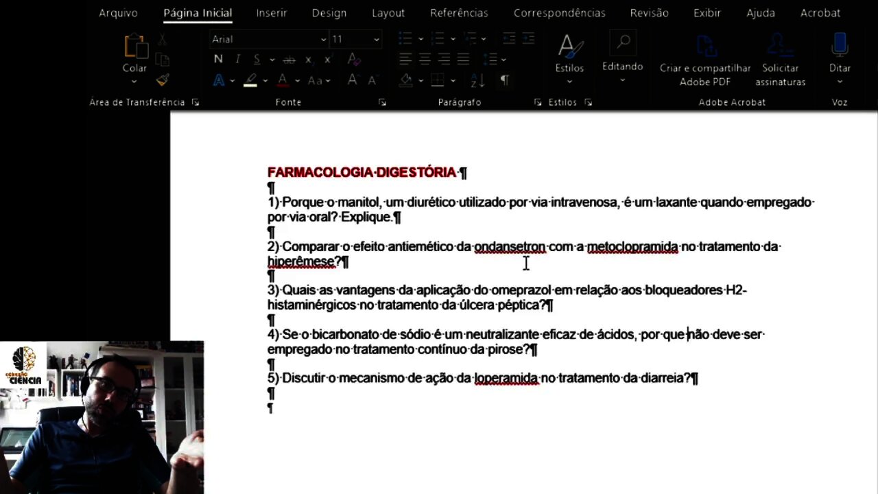 Aula de Dúvidas - Farmacologia Trato Gastro Intestinal - Biomedicina