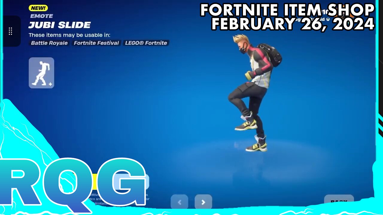 “NEW” JUBI SLIDE ICON EMOTE IS HERE? FORTNITE ITEM SHOP (February 26, 2024)