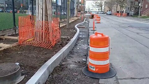 sidewalks being done over on Ruggles Street
