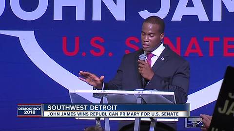 John James wins Republican nod for US Senate, will face Debbie Stabenow