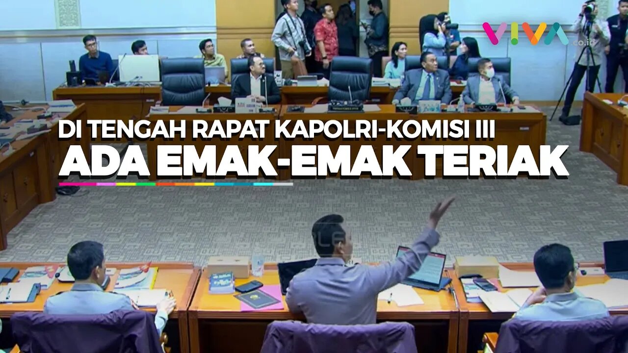 Emak-emak Ngamuk Potong Ucapan Kapolri Saat Rapat Bareng Komisi III DPR