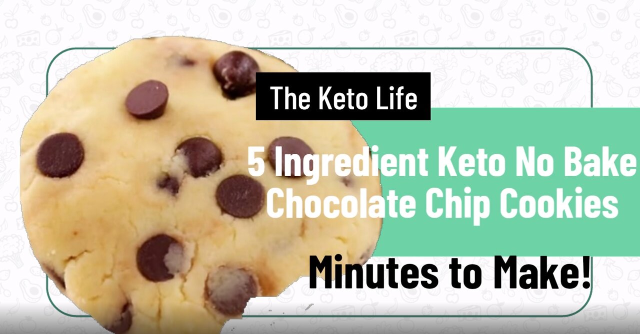 5 Ingredient Keto No Bake Chocolate Chip Cookies - Literally Takes Minutes to Make!