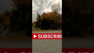 Crawford Notch State Park in New Hampshire at peak fall foliage #shorts Autumn bike ride video