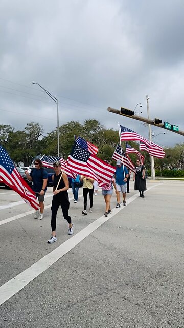 American Flag Walk Feb 19, 2022 - Vero Beach, FL - *We walk Barber Bridge every Saturday 10 am*