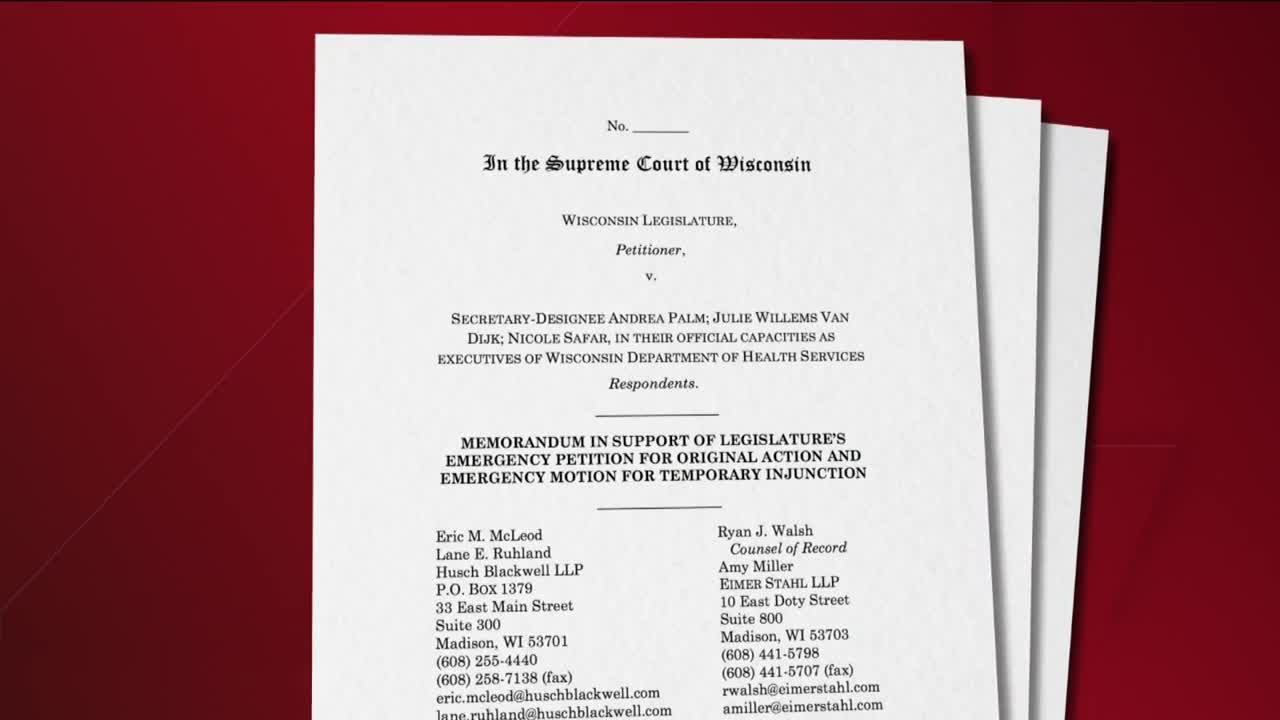 Wisconsin Legislature files legal action against Gov. Tony Evers' extended Safer at Home order