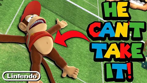 THIS APE FAINTED AFTER LOSING!! | Mario Power Tennis