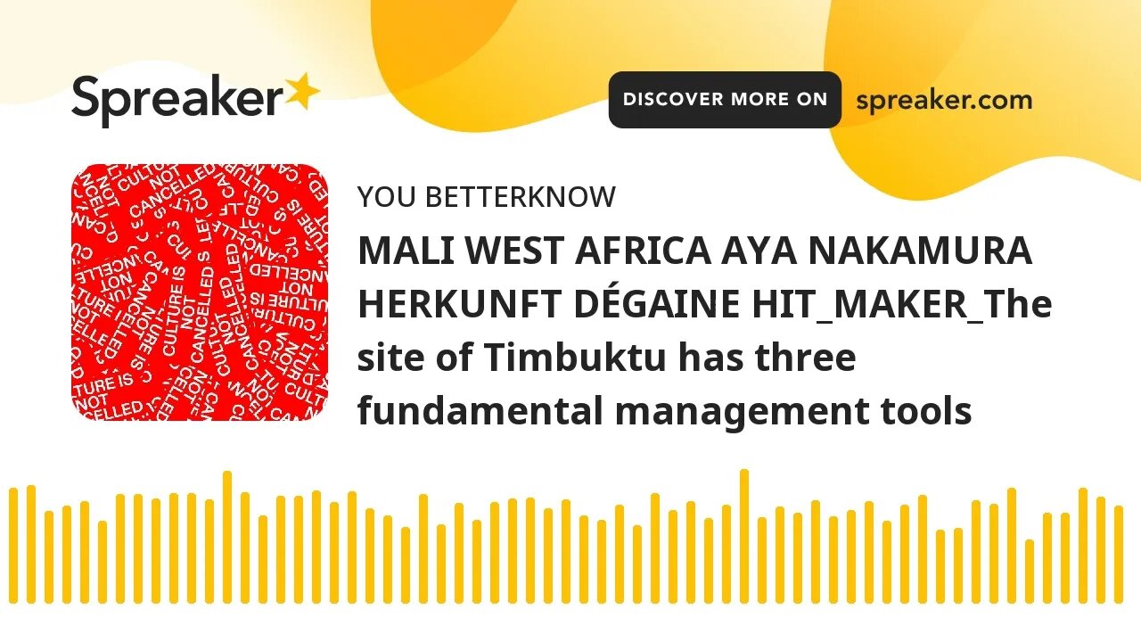 MALI WEST AFRICA AYA NAKAMURA HERKUNFT DÉGAINE HIT_MAKER_The site of Timbuktu has three fundamental