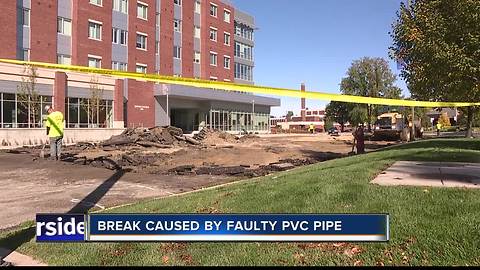 Faulty pipe to blame for BSU sinkhole