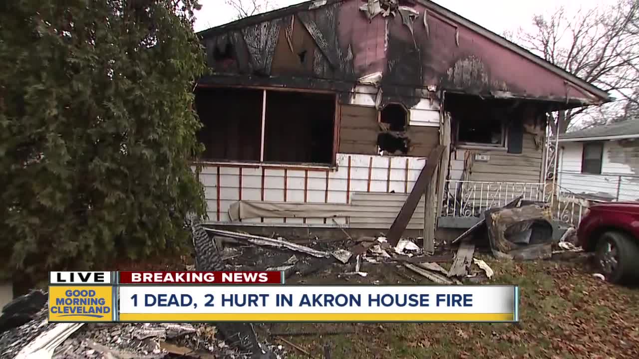 Akron house fire leaves 1 person dead, 2 others injured