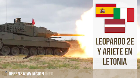 Leopardo 2E y Ariete en Letonia