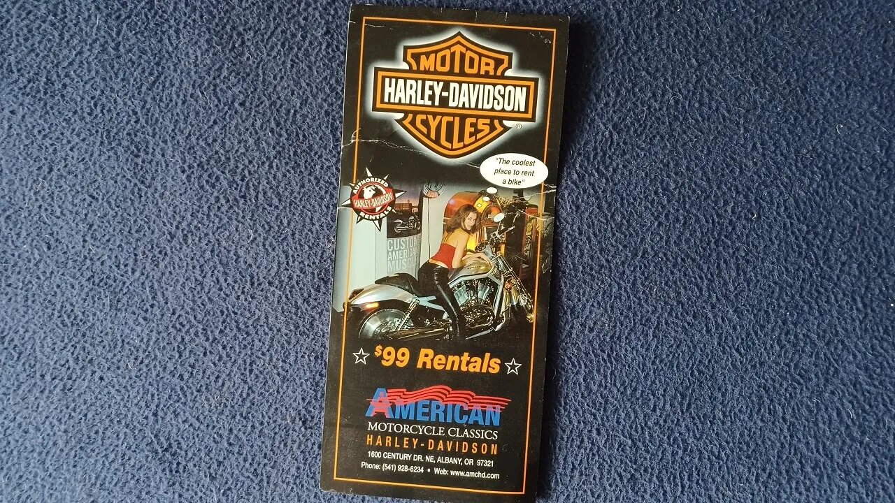 MEDIA REVIEW : AMERICAN MOTORCYCLE CLASSICS HARLEY-DAVIDSON advertising flyer Albany, Oregon