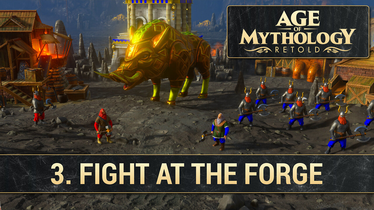 3. Fight At The Forge | The Golden Gift (Hard) | Age of Mythology Retold